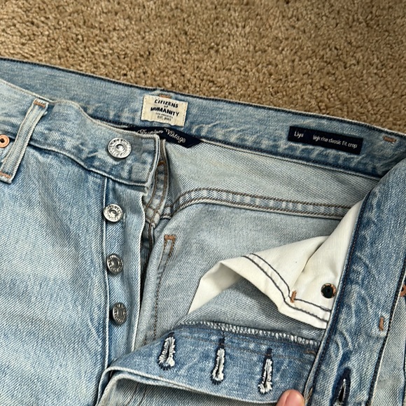 Premium vintage liya high rise classic crop size 25 - Picture 3 of 5